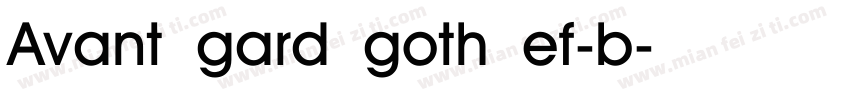 Avant gard goth ef-b字体转换